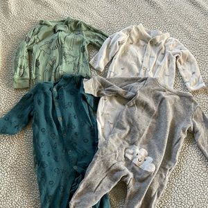 Four pair of 9 Month Pajamas